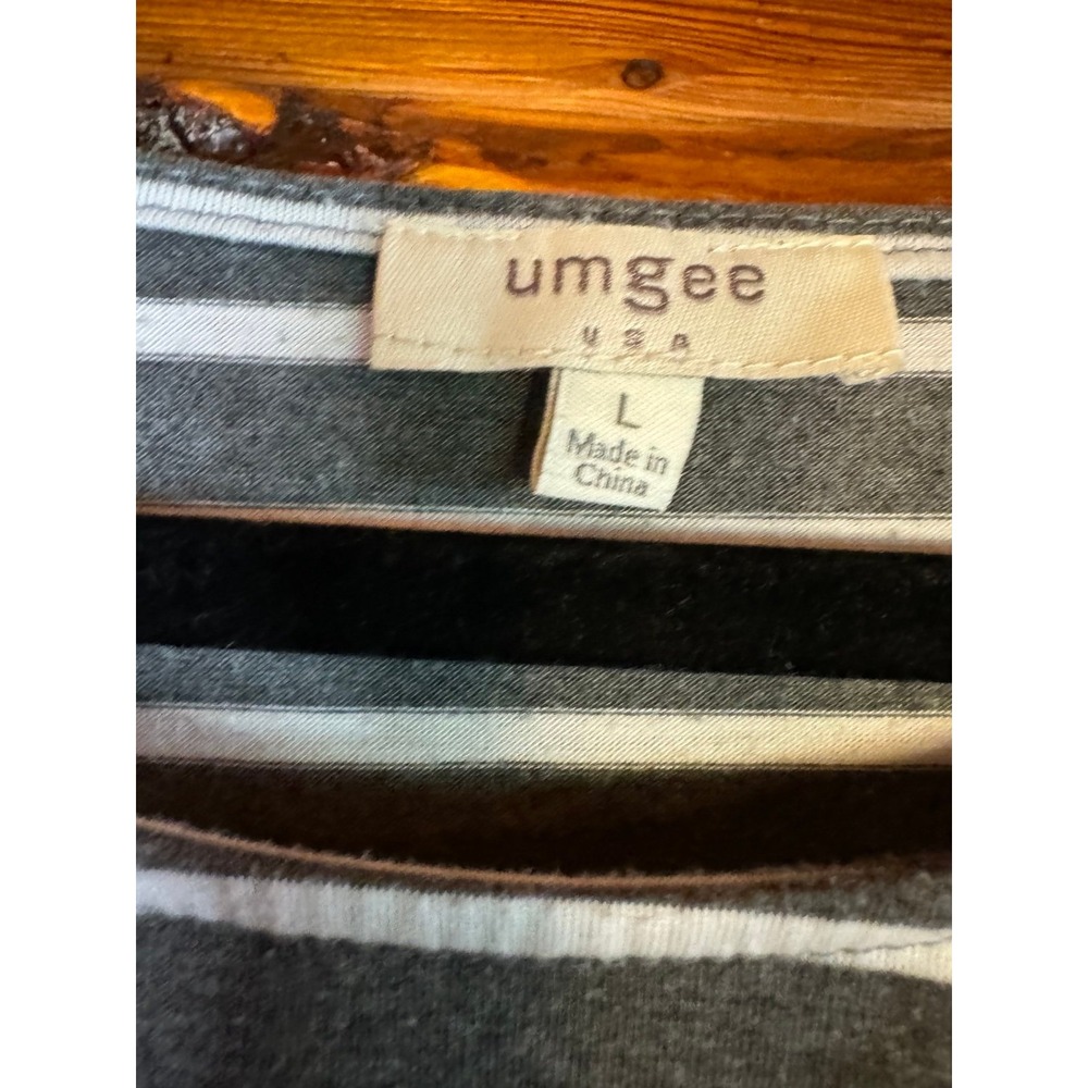 Umgee Black Striped Tunic Size‎ Large - Picture 4 of 5
